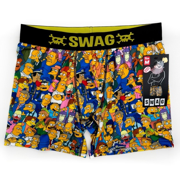 The Simpsons Swag Boxer Briefs Mens Medium Underwear Homer Bart Simpson Gift - Picture 1 of 5